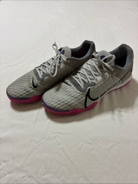 Men’s Nike React Gato 'Light Smoke Grey Electro Purple' Tennis/Soccer Shoes